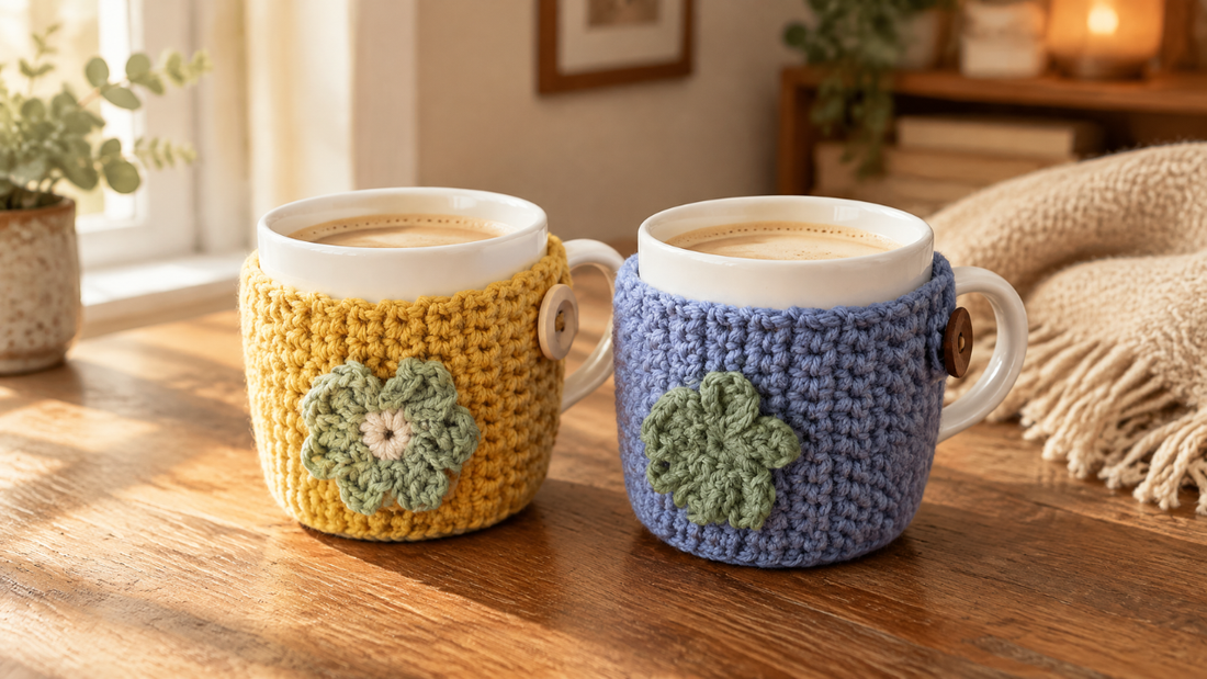 Free Beginner Crochet Coffee Mug Cozy Pattern