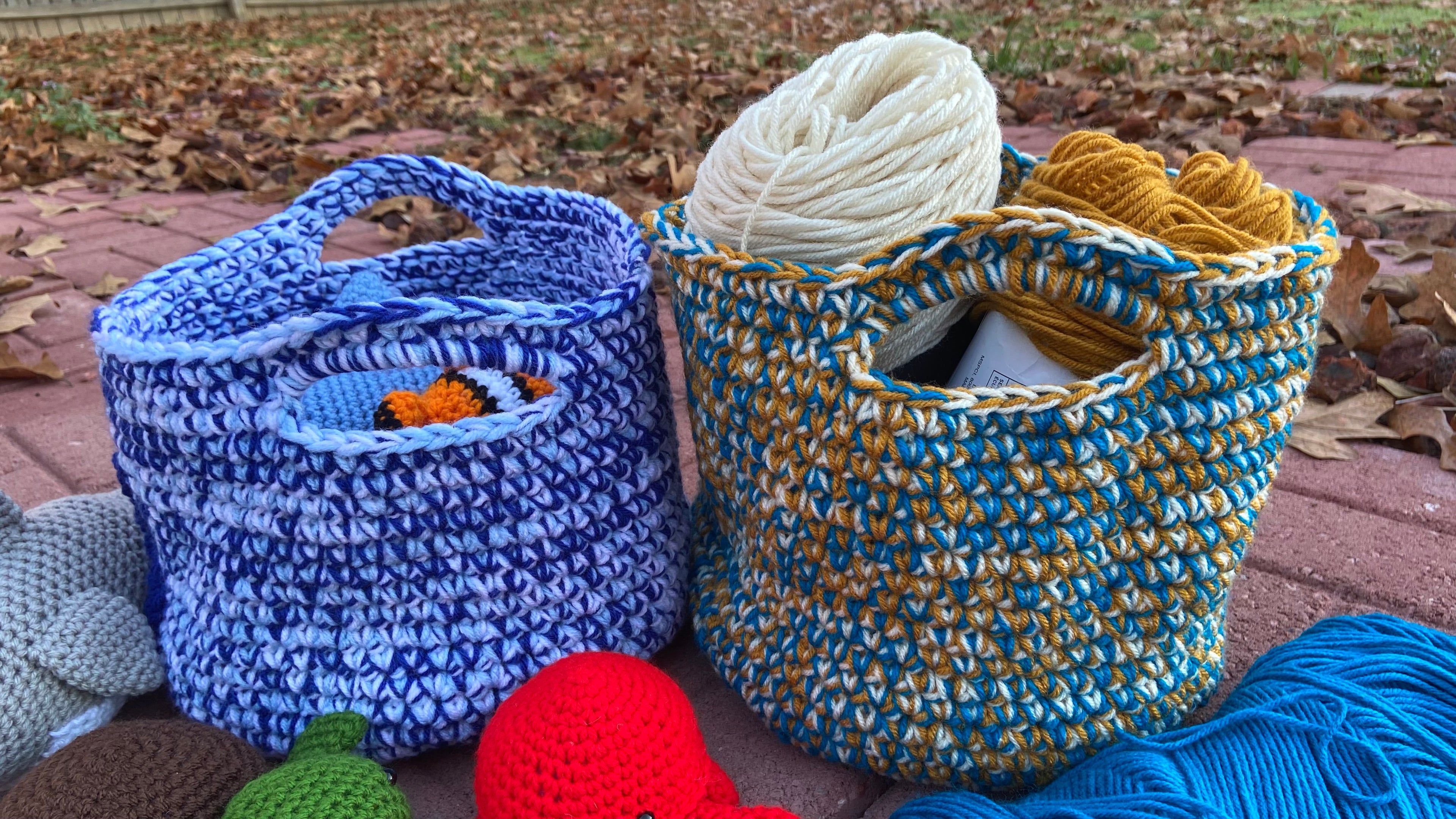Everyday Basket Pattern - Digital Download PDF Crochet Pattern - Storage Organizer