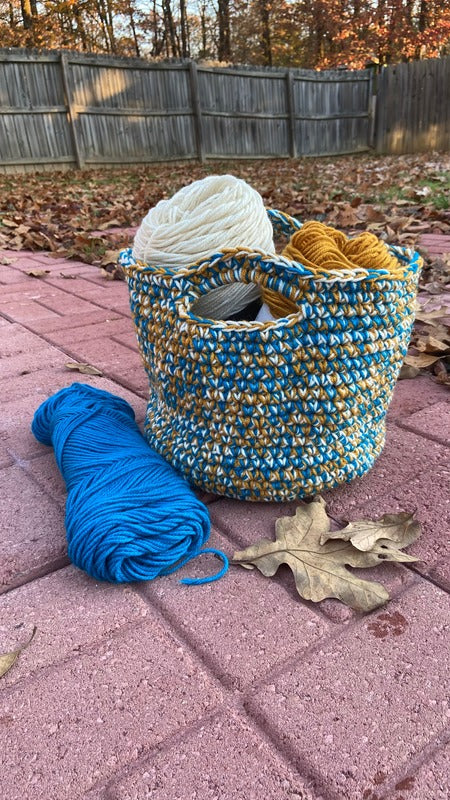 Everyday Basket Pattern - Digital Download PDF Crochet Pattern - Storage Organizer