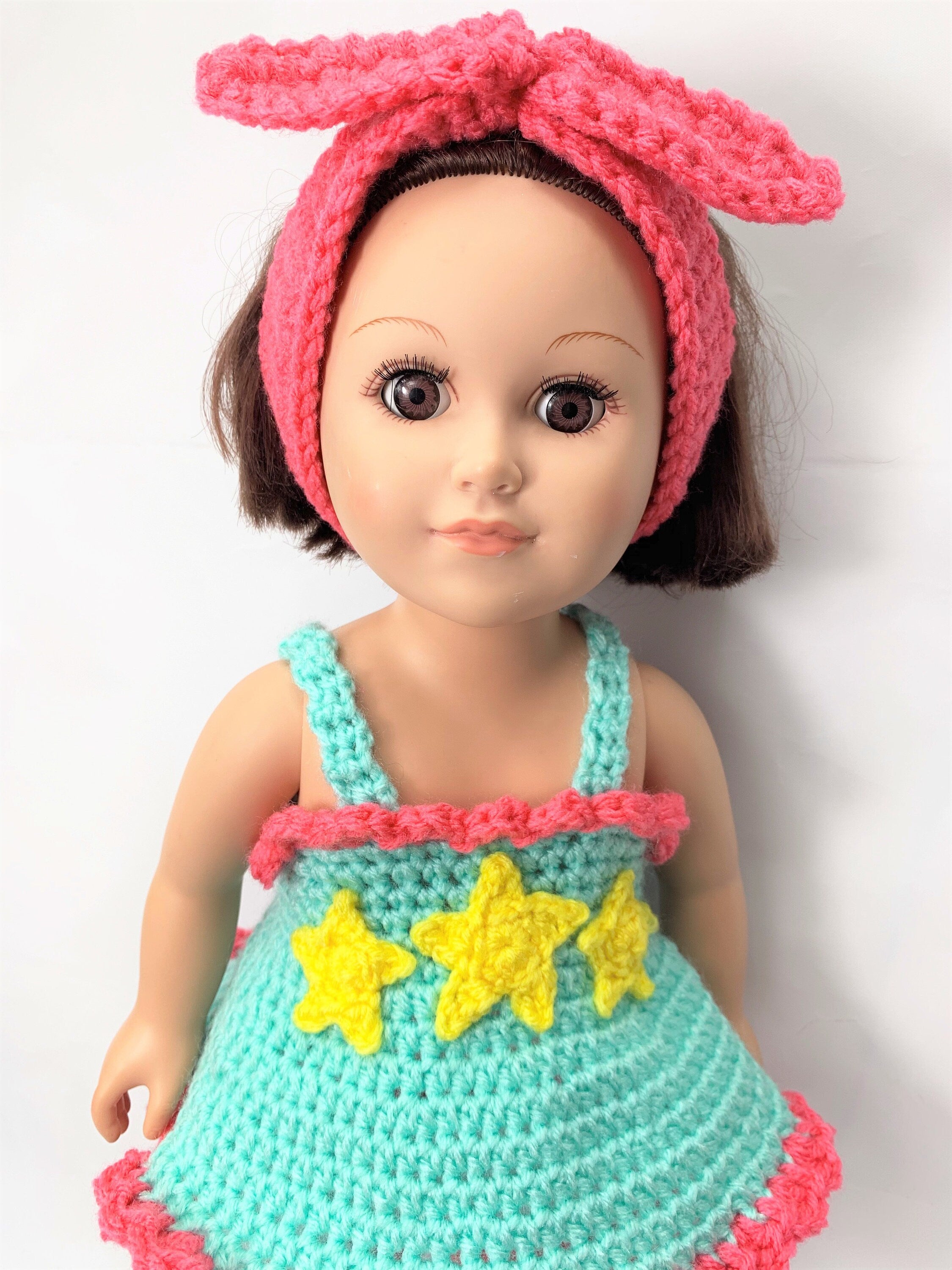 18" Doll Pajamas Crochet pattern, Doll clothes pattern, PDF baby doll pjs pattern, 18 inch doll clothes crochet patterns