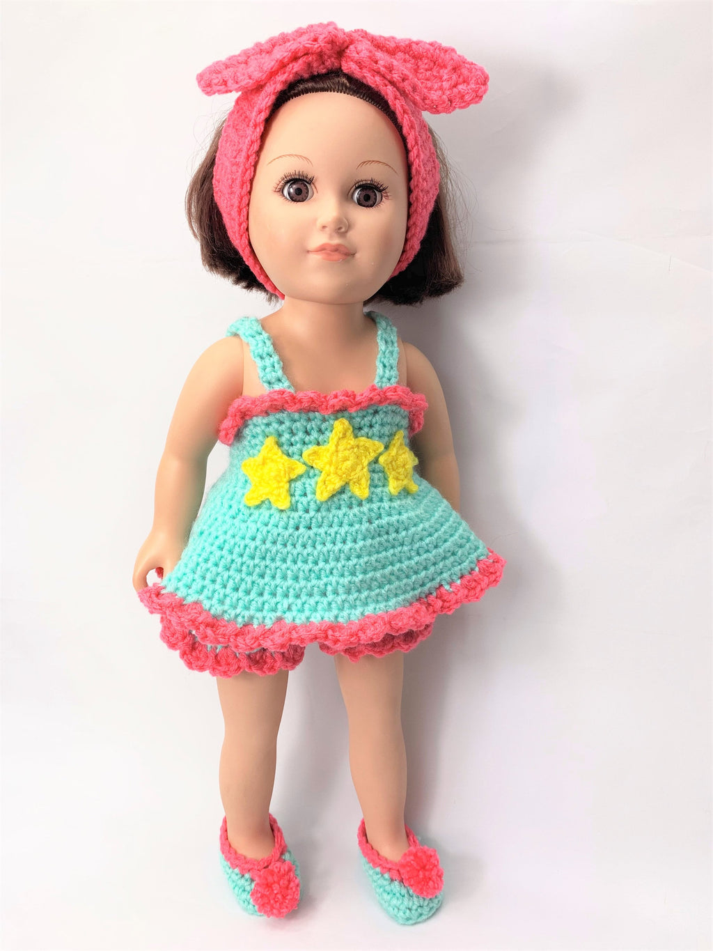 18" Doll Pajamas Crochet pattern, Doll clothes pattern, PDF baby doll pjs pattern, 18 inch doll clothes crochet patterns