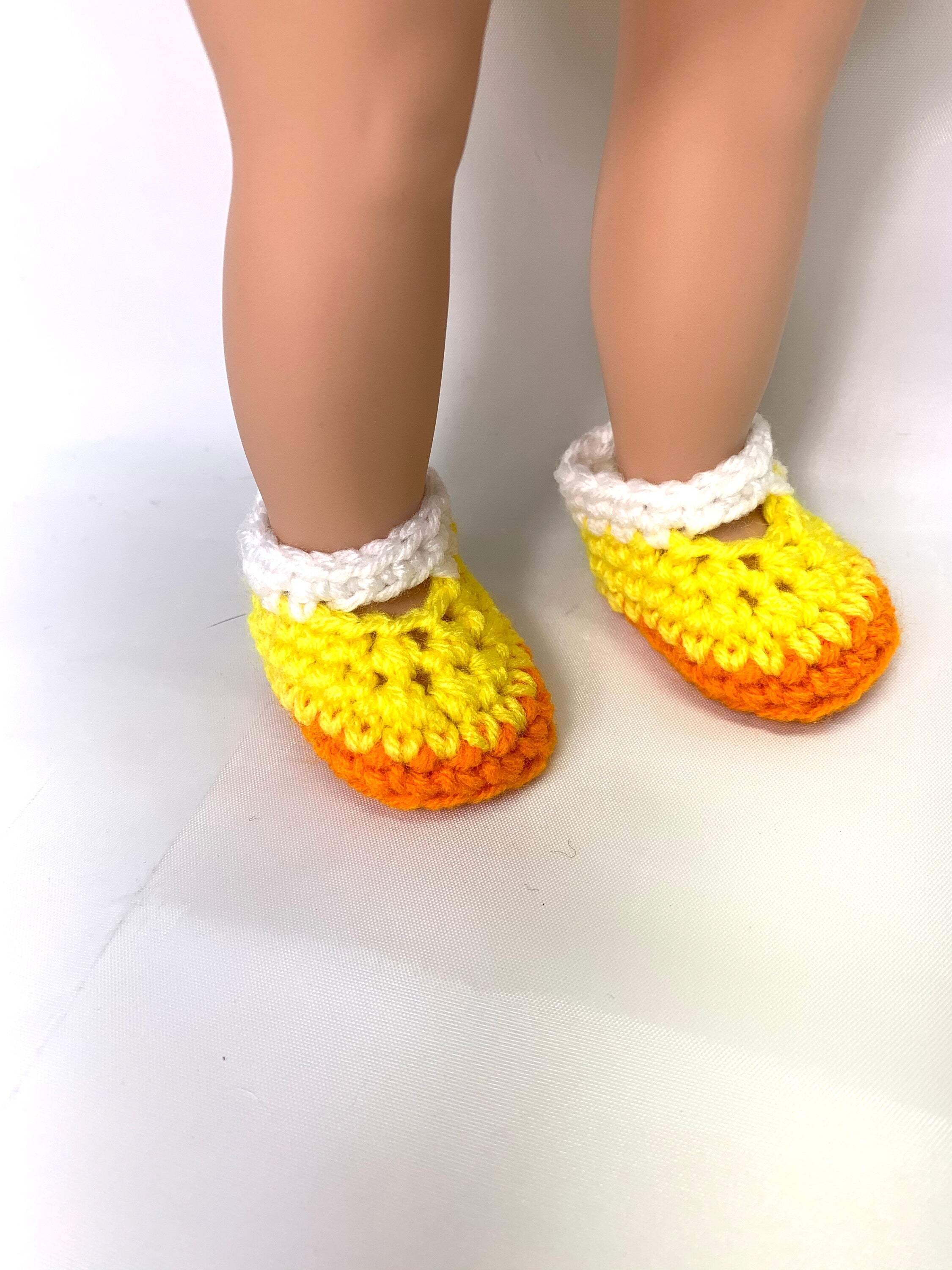 18" Doll Candy Corn Crochet Pattern, 18" Candy Corn costume, crochet 18" doll clothes pattern, doll candy corn hat, doll halloween costume