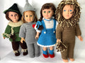 18" Doll Dorothy Crochet pattern, 18" Doll Lion crochet pattern, Halloween, 18 inch scarecrow crochet patterns, doll tinman crochet pattern