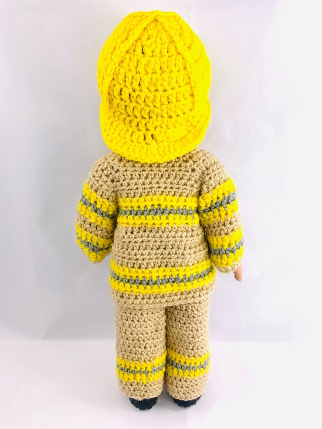 18" Doll Firefighter suit Crochet PDF pattern, doll boots  pattern, crochet doll clothes pattern, halloween pattern