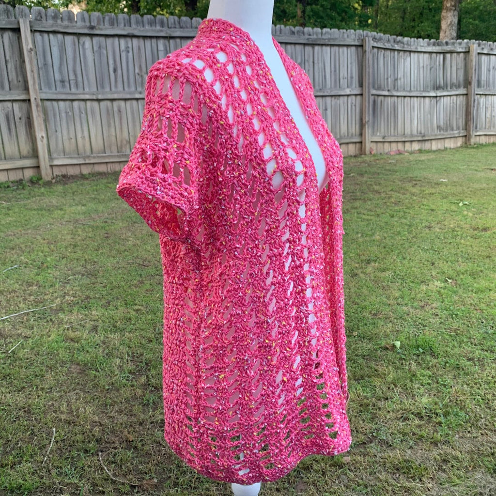 Simple Summer Cardigan Crochet Pattern, PDF pattern, women's spring cardigan, swimsuit coverup,