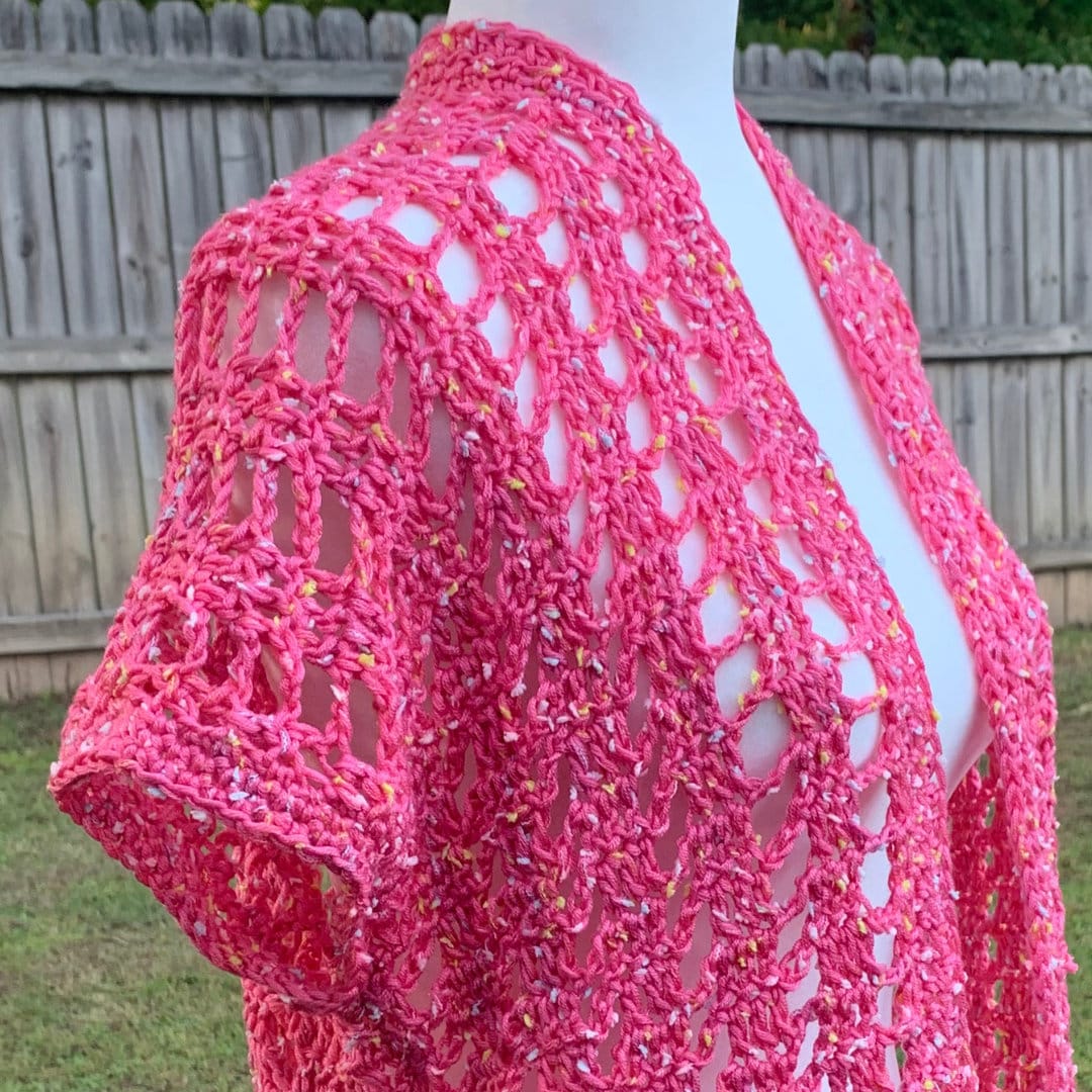 Simple Summer Cardigan Crochet Pattern, PDF pattern, women's spring cardigan, swimsuit coverup,
