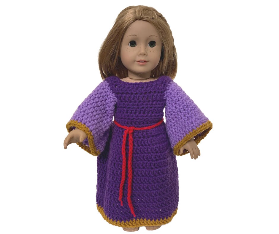 18" Doll Evil Queen Dress Crochet PDF pattern, Doll  crochet pattern, 18" Doll crochet doll clothes pattern, doll shoes, doll crown, cape