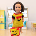 18" Doll Emoji Crochet Pattern, Pajamas crochet 18" doll clothes pattern, emoji crochet face pillow doll clothes pattern