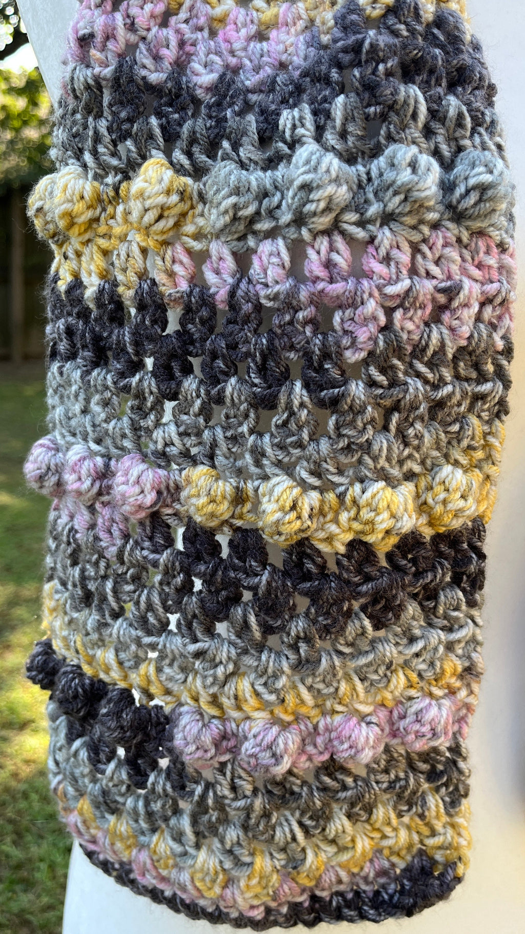 Jenny Scarf PDF pattern, pattern to crochet a winter scarf, women's scarf, crochet gift, crochet bobble scarf, man scarf,