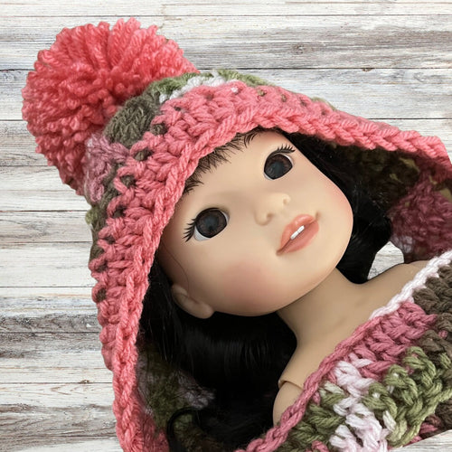 Crochet Camping Pattern, 18" doll, 14" Doll, clothes, crochet doll sleeping bags, crochet doll shawl, crochet doll headband, doll flashlight