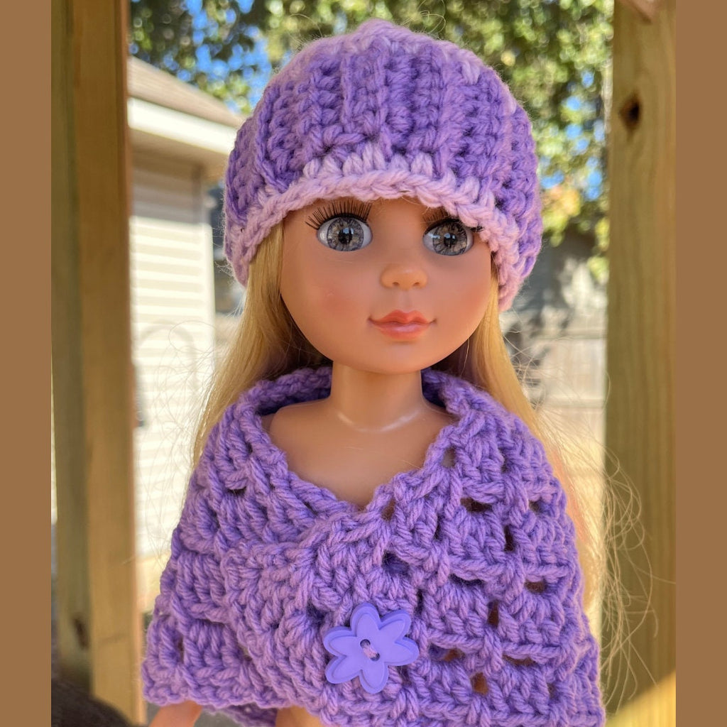 Crochet Camping Pattern, 18" doll, 14" Doll, clothes, crochet doll sleeping bags, crochet doll shawl, crochet doll headband, doll flashlight