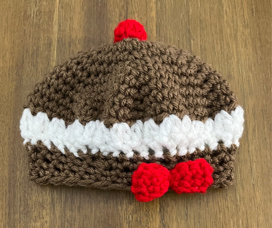 Gingerbread girl boy Crochet Christmas crochet 18" doll clothes pattern, doll hat, pdf crochet pattern, beret hat, boots,dress