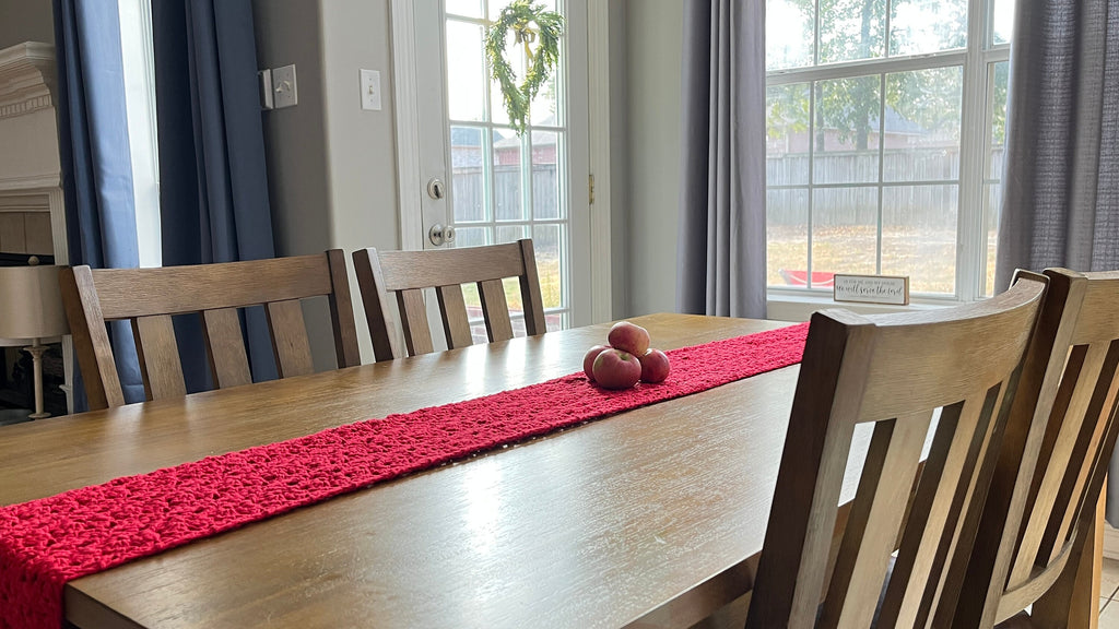 Crochet table runner Pattern, Crochet PDF Pattern, crochet holiday, crochet home decor, crochet gifts, kitchen table, christmas