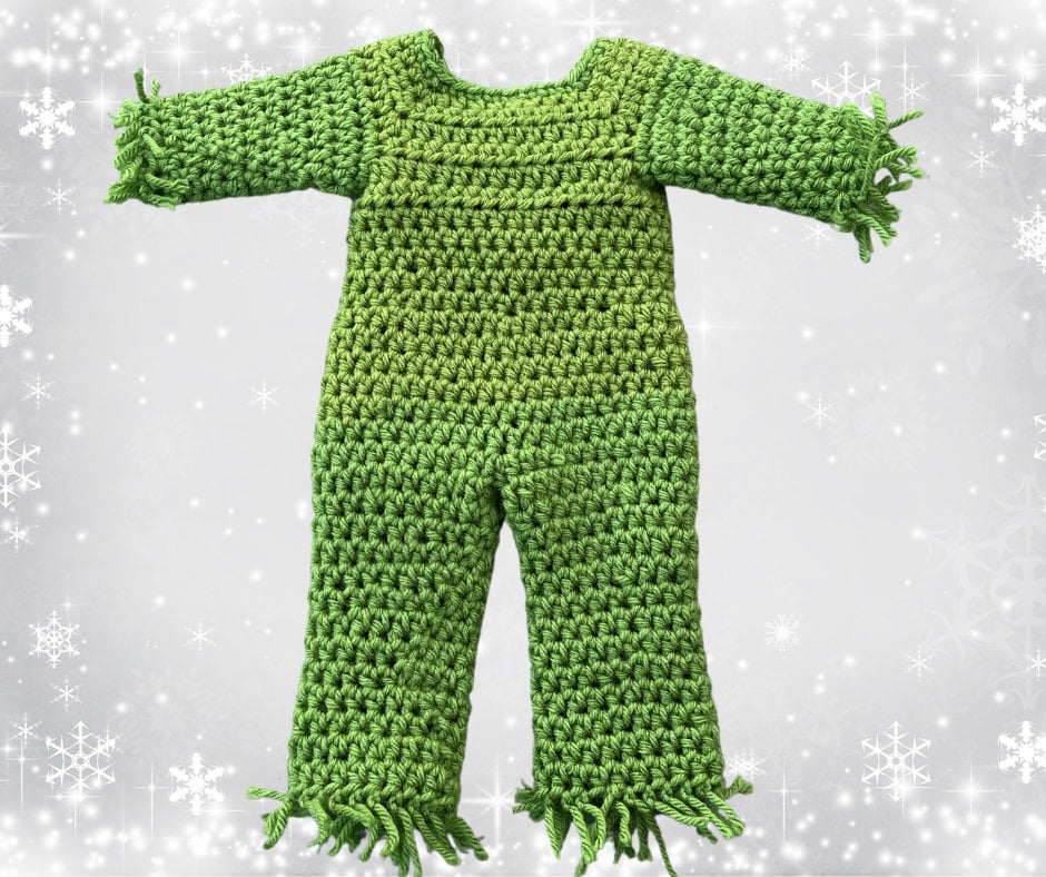 18" Doll Santa Grinch Chistmas Crochet Pattern, Christmas crochet 18" doll clothes pattern, pdf crochet doll clothes pattern, grinch hat