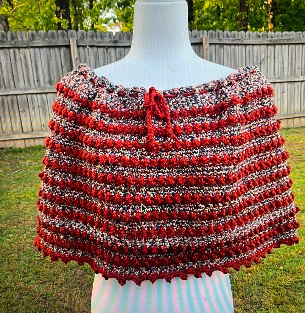Easy Crochet Capelet Crochet Pattern, PDF pattern, women's spring, fall capelet, fall poncho, fits all sizes, crochet wearables, jennylynn
