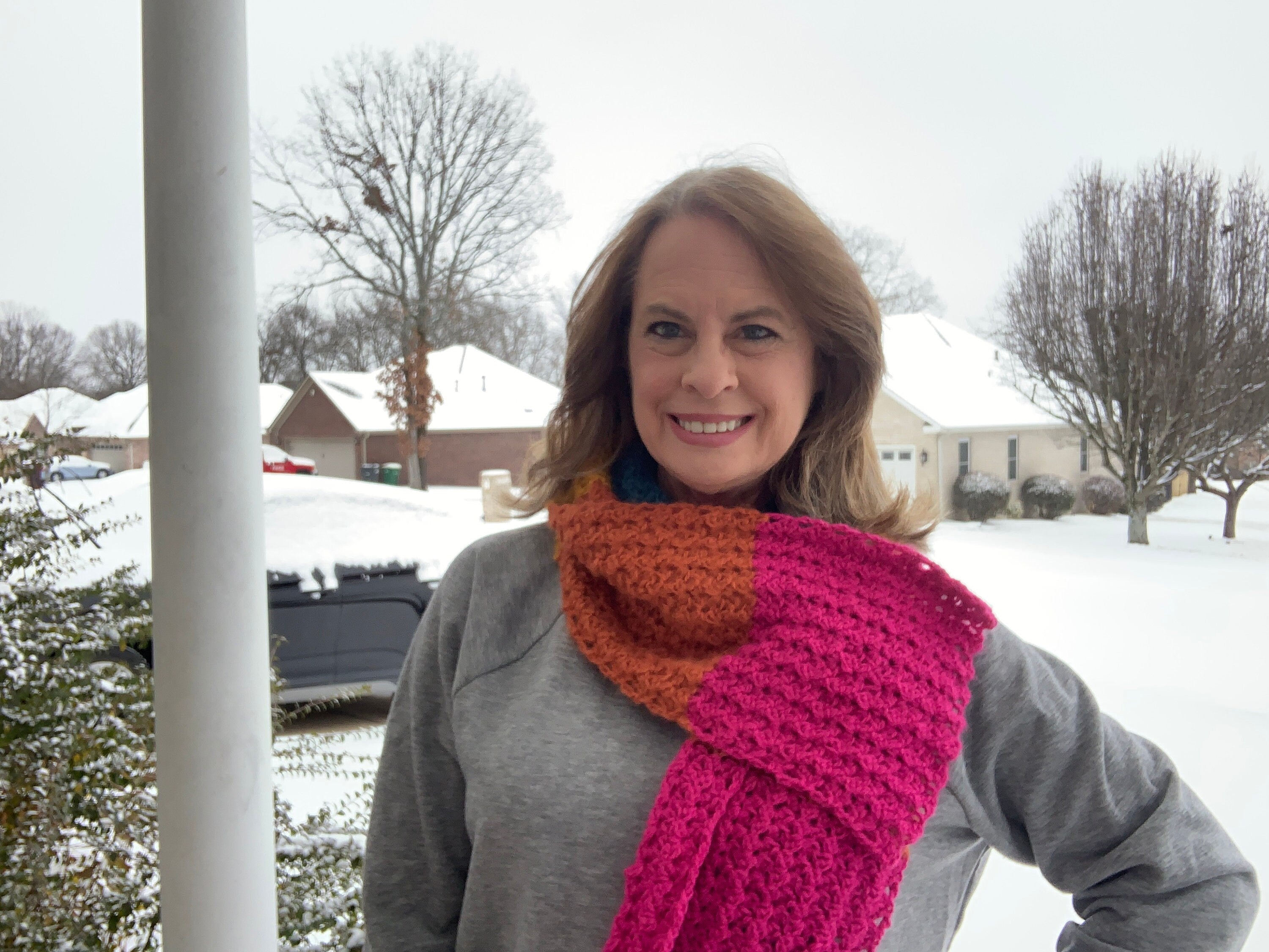Blocked Scarf Crochet Pattern, PDF pattern, beginner friendly, fits all sizes, crochet accessory, winter scarf, crochet blocked scarf