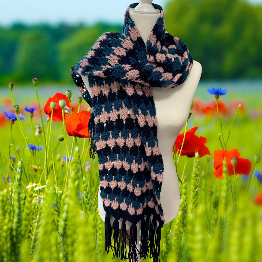 Jaybird Scarf Crochet Pattern, PDF pattern, pattern to crochet a winter scarf, women's scarf, man's scarf, crochet gift