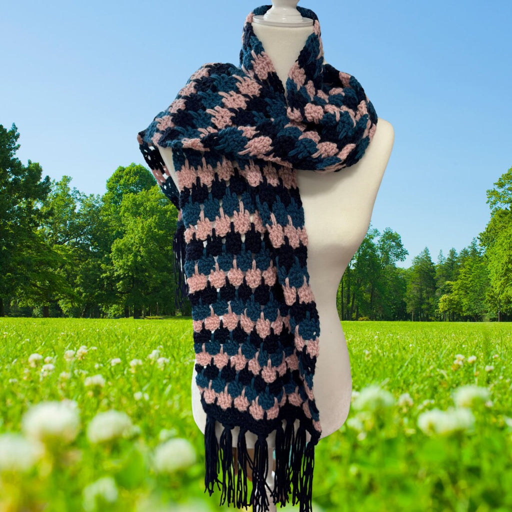 Jaybird Scarf Crochet Pattern, PDF pattern, pattern to crochet a winter scarf, women's scarf, man's scarf, crochet gift